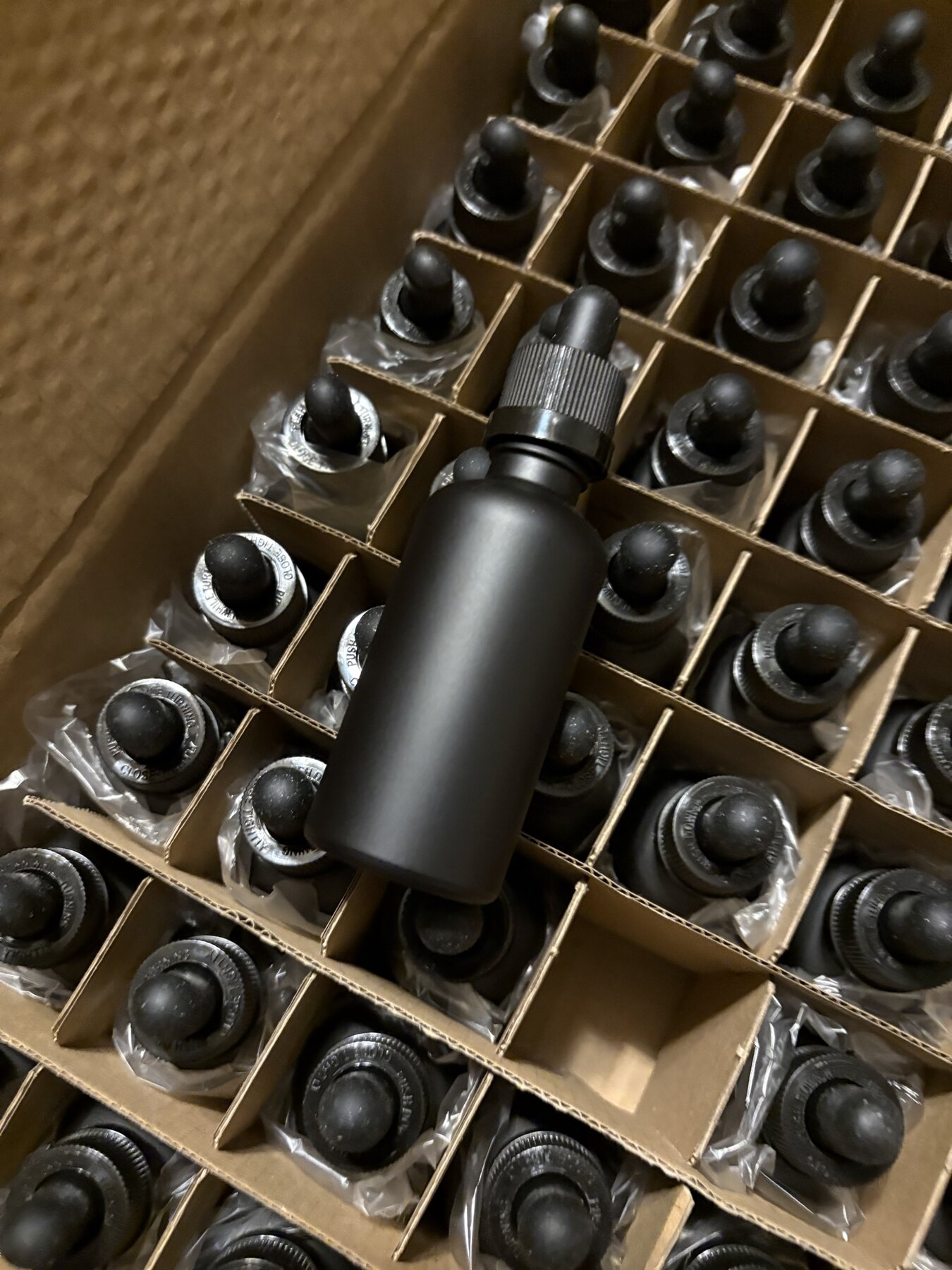 Tincture bottles from a single tested batch